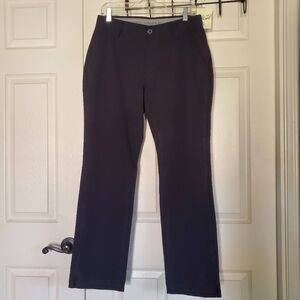 Under Armour Performance Pants Black Flat Front Stretch Flex Breathable  32x30